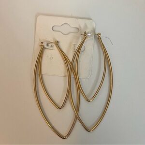 Gold Double-Outline Hoop Earrings - Elegant Women's Jewelry